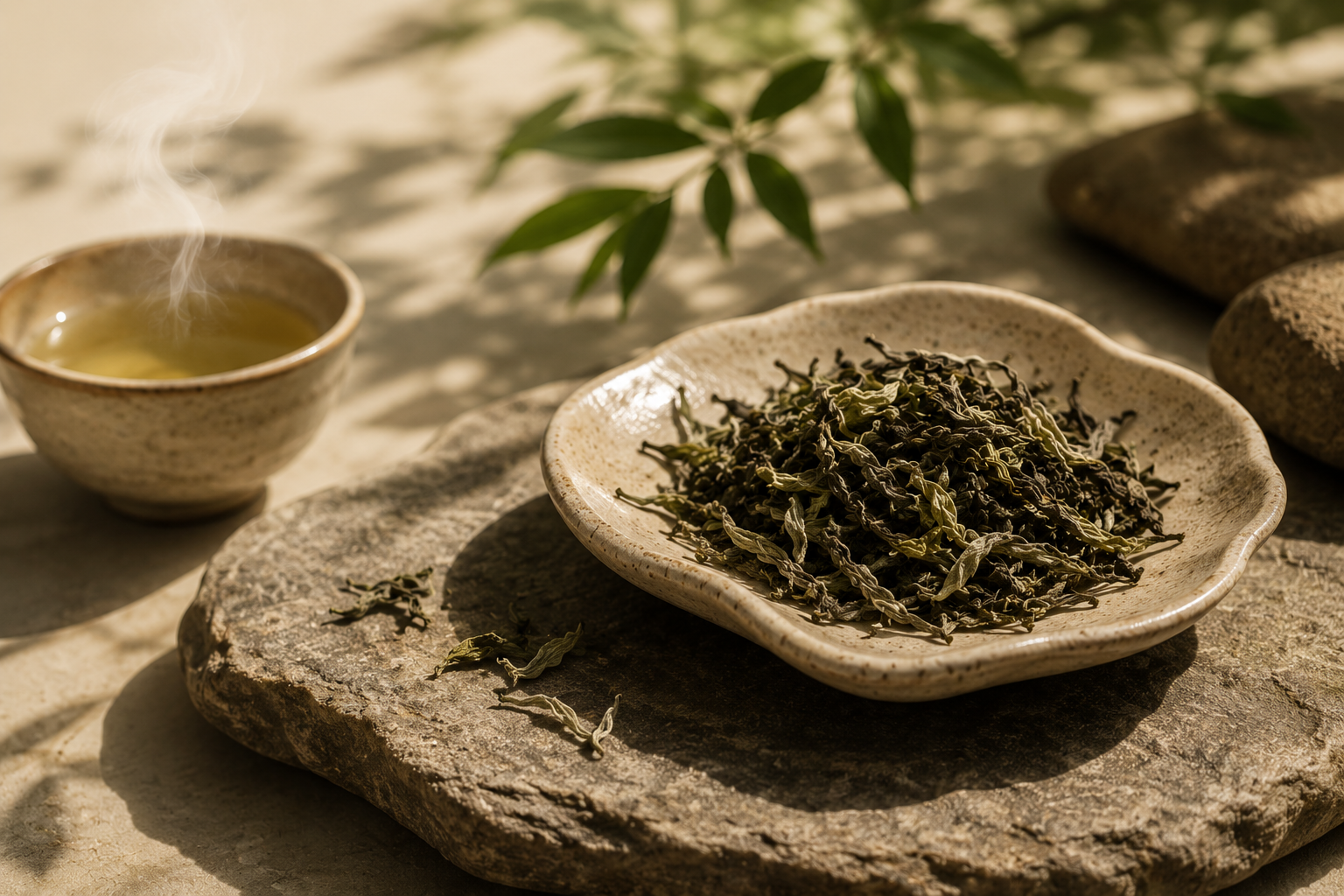 Loose leaf tea for ceremonial brewing
