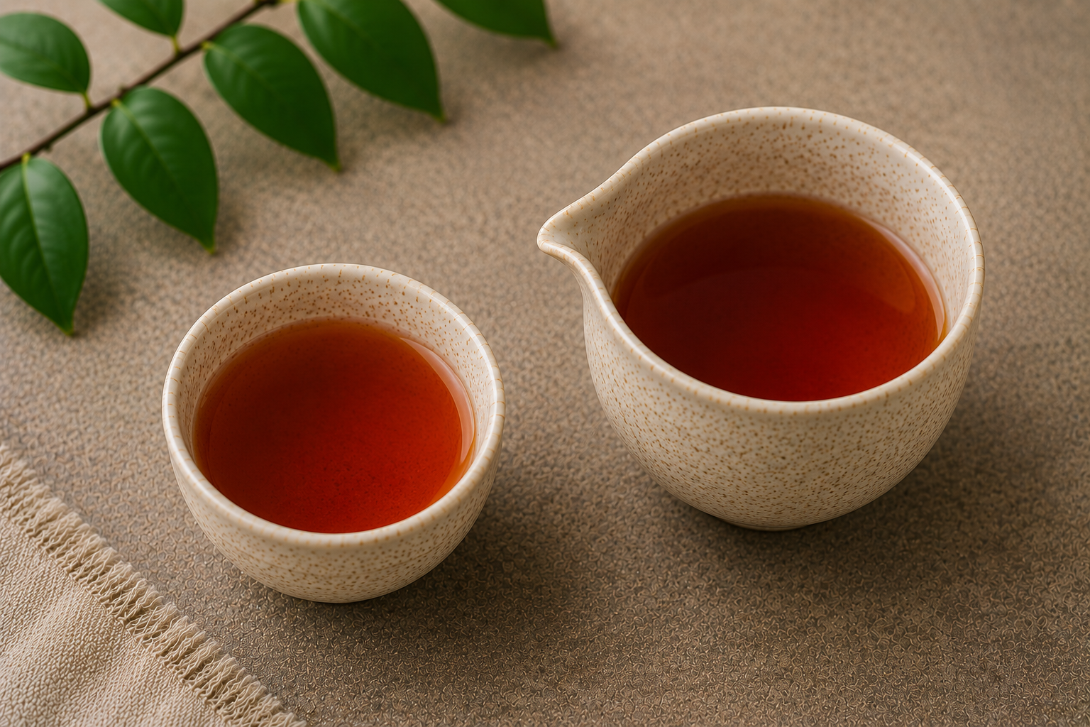 Tea cup with Red tea liquor